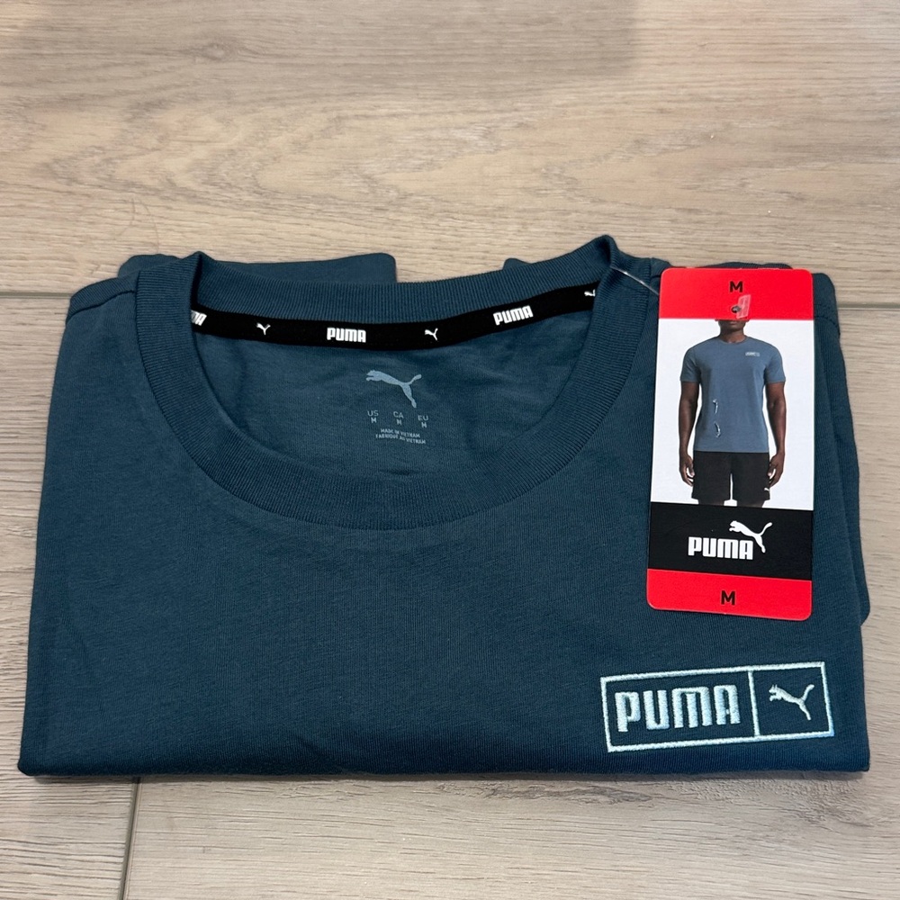 PUMA Men's Teal Short Sleeve Tee
